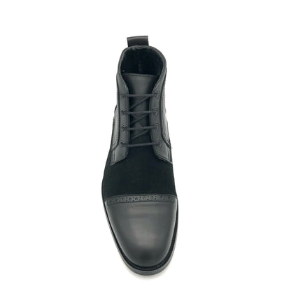 Herren Stiefeletten Elegant Leder - Schwarz