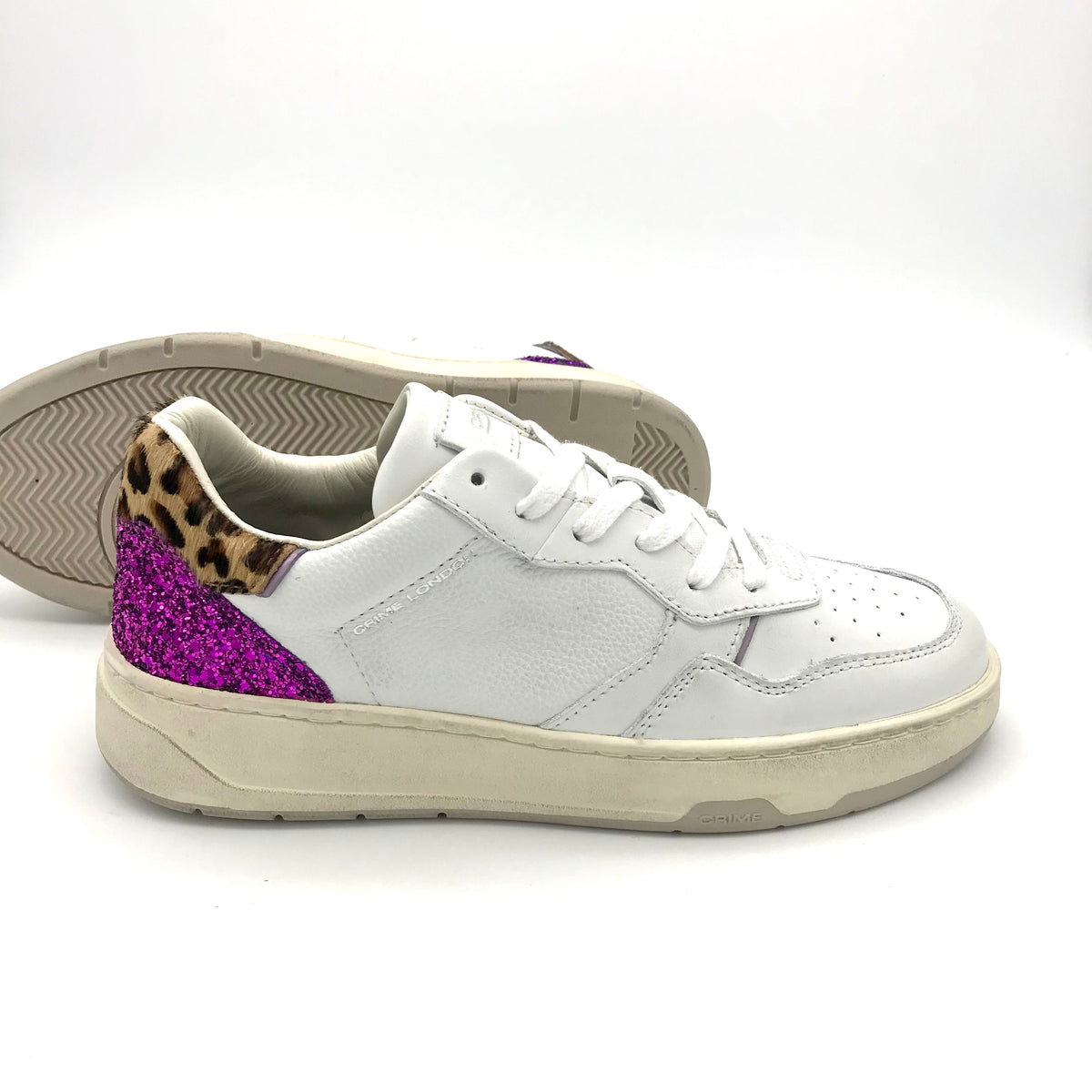 Crime London Luxus Sneaker Damen Timeless White Cloud Leo