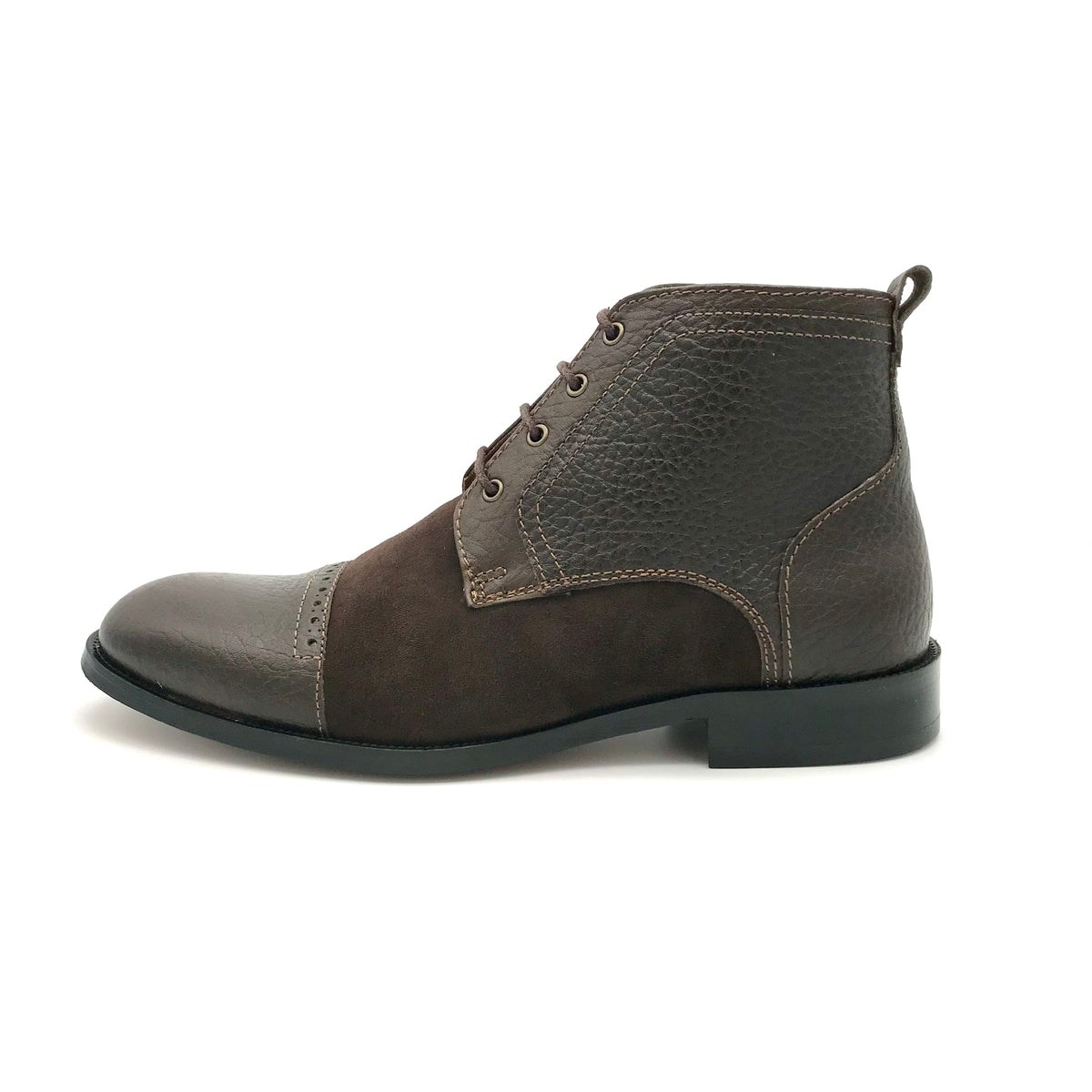 Herren Stiefeletten Elegant Leder Dunkelbraun